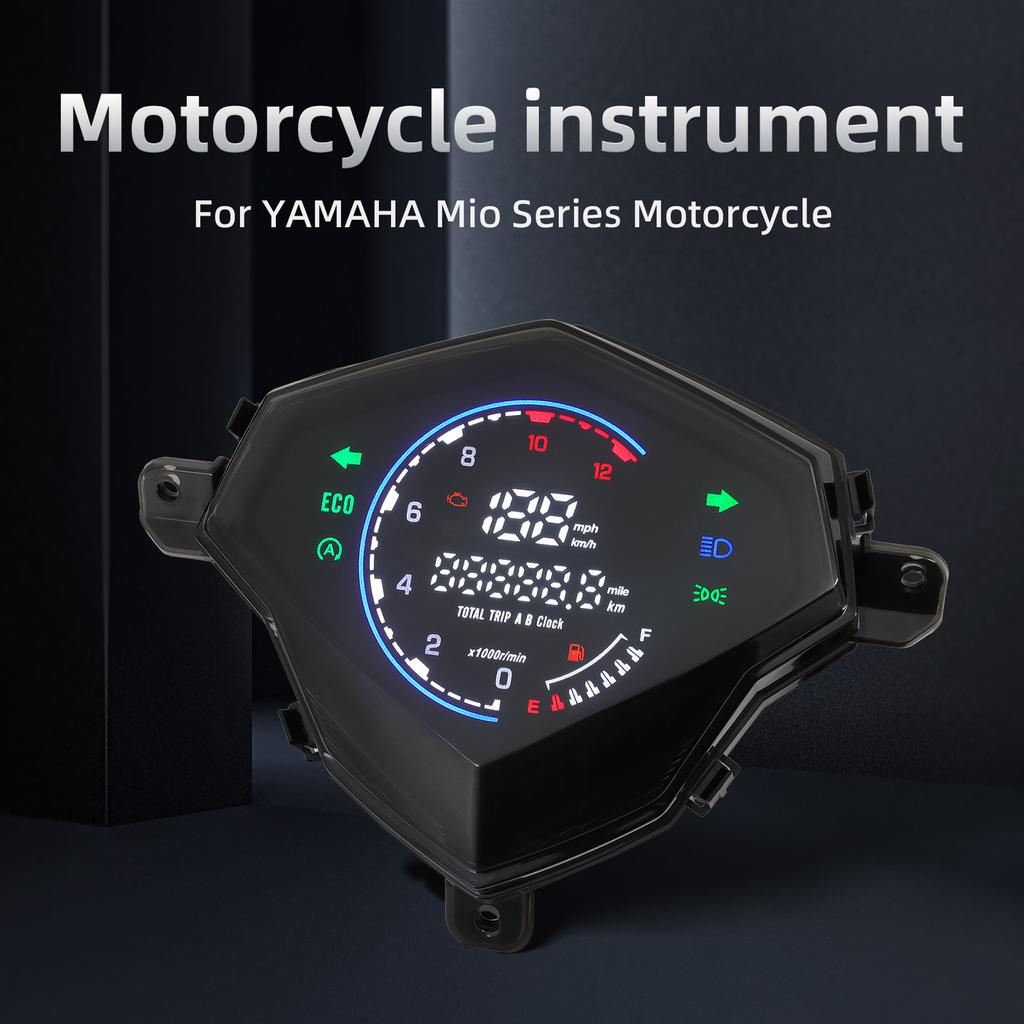 LED Digital Motorcycle LCD Speedometer Odometer Tachometer RPM Gauge With Turn Signal Indicator For Yamaha Mio Series MIO125 M3