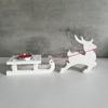 Christmas Reindeer Sleigh Mold Silicone Mold for Candle Holders Soap Plaster Crafts Flexible Non-Stick DIY Baking Mold for Holiday Decor
