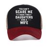 you cant scare me i have two daughters and a wife letter baseball cap fashion casual adjustable mesh trucker hat Snapback hats
