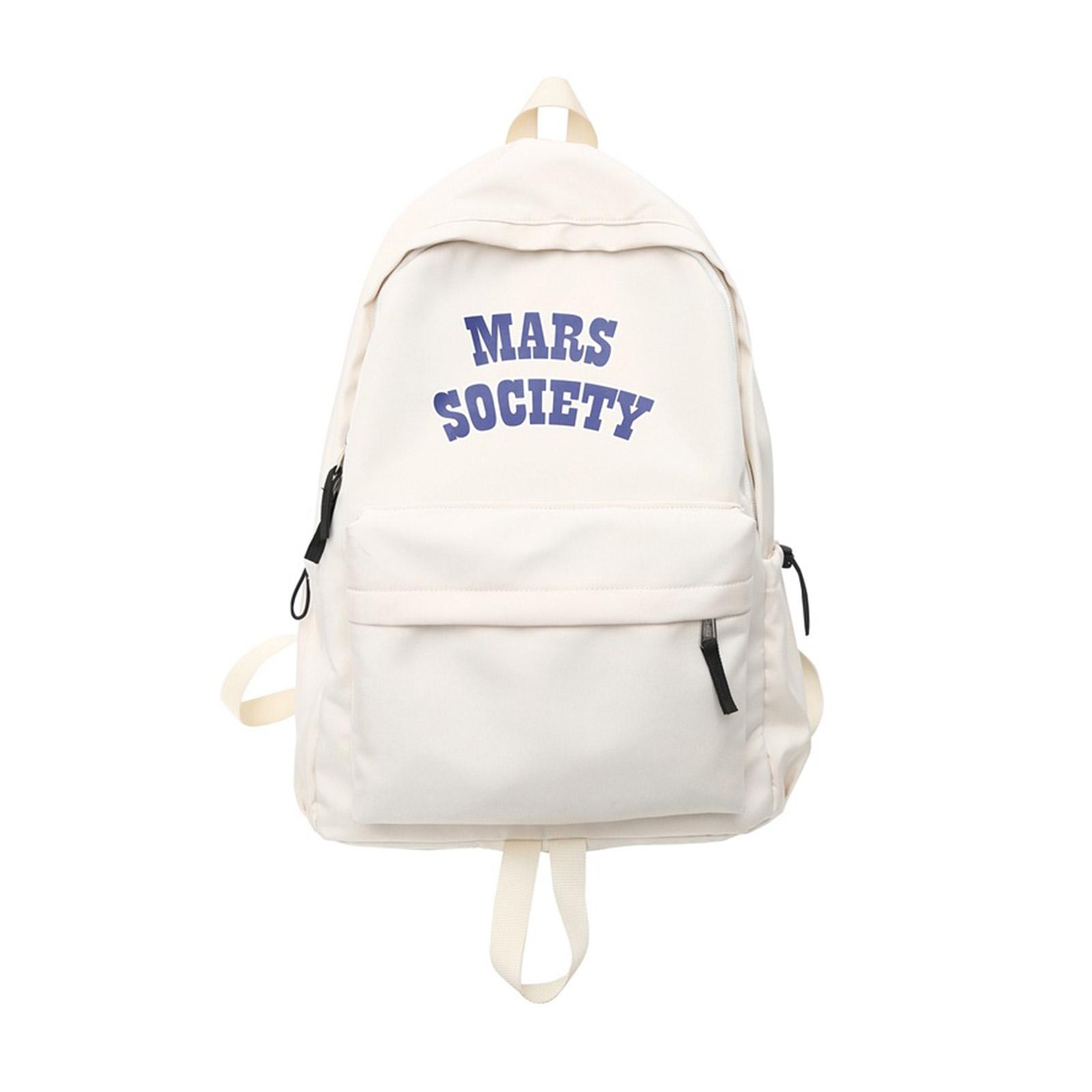 

Шкільний рюкзак великої місткості Рюкзаки для ноутбуків Шкільна сумка Нейлонові студентські сумки для книг Повсякденний дорожній рюкзак білий