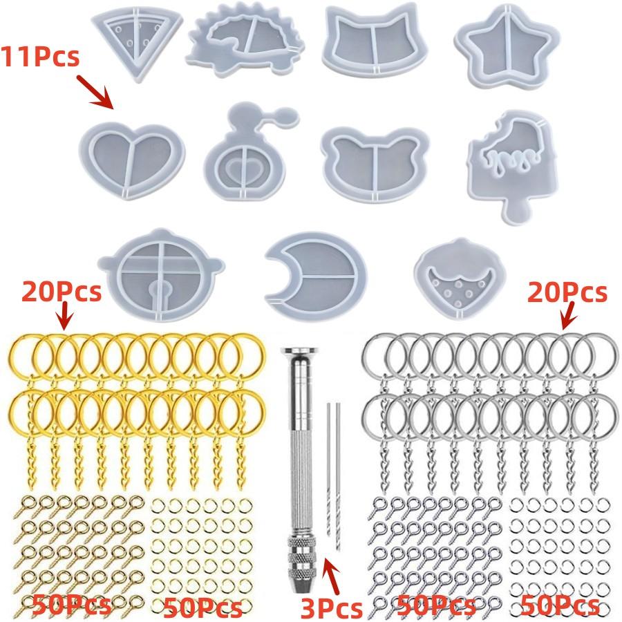 Silikonharzformen für Tier-Eiscreme-Spielkonsolen Epoxidharzformen für Schlüsselanhänger Harzschmuckformen für Harzguss von Schlüsselanhängern Quasten