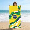 Asciugamano da Spiaggia a Tema Brasile Coppa del Mondo Asciugamano ad Asciugatura Rapida Adatto per Mare Piscina Campeggio Vacanze Yoga Per Famiglia Amici
