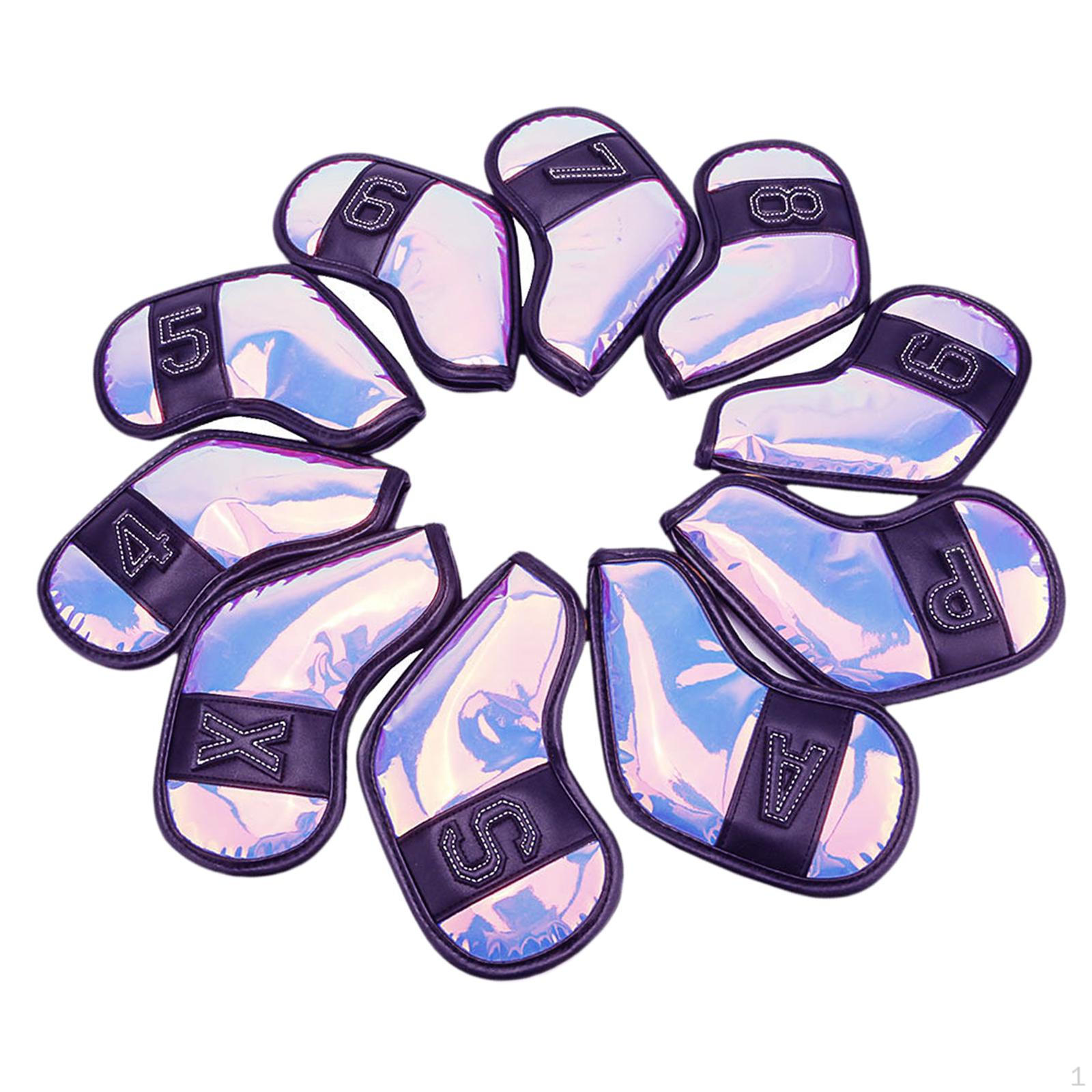 

10 шт. чехлы для клюшек для гольфа, защитный чехол для клюшек, легкое оборудование, аксессуары из термополиуретана для фиолетовый