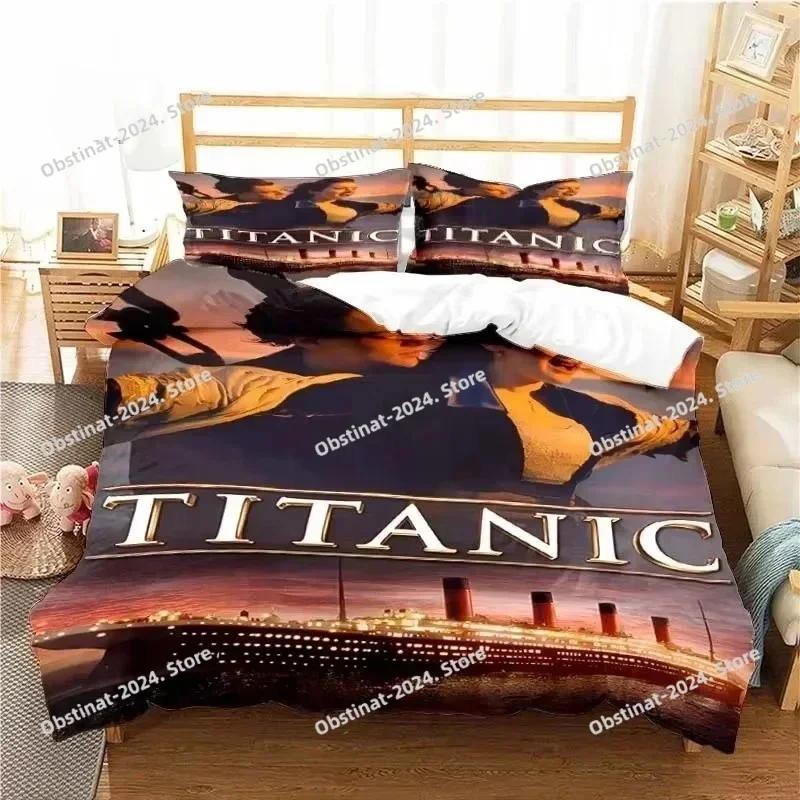 Top Movie Titanics Bedding Set Printed single Comforter Quilt Bed Cover Duvet Cover Pillow Case 3 Pieces Set For Kids Adult Size