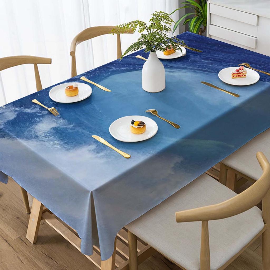 Ocean Series Polyester Tablecloth: European Style Dining & Festival Decor for Home and Hotel.