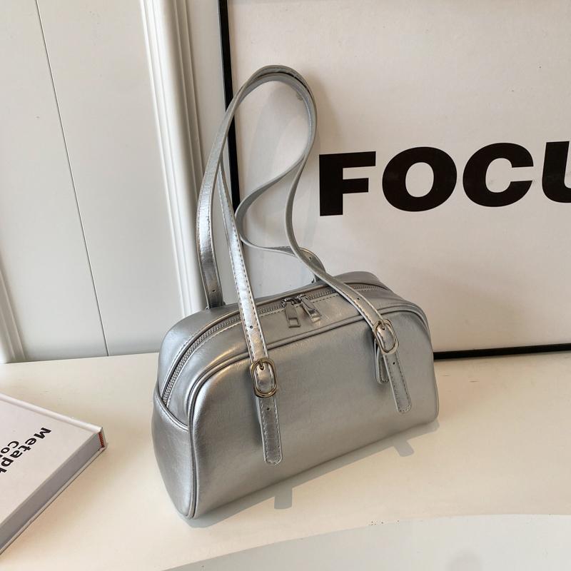Woman's  Shoulder Crossbody Bag Monochrome Fashion Handbag with Adjustable Straps Armpit Bag for Work Shopping Travel