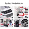 1:24 Alloy Ambulance Cars Toy Diecast Model Doors Opened Police Car Miniature with Light Music Vehicle Child Festival Gifts