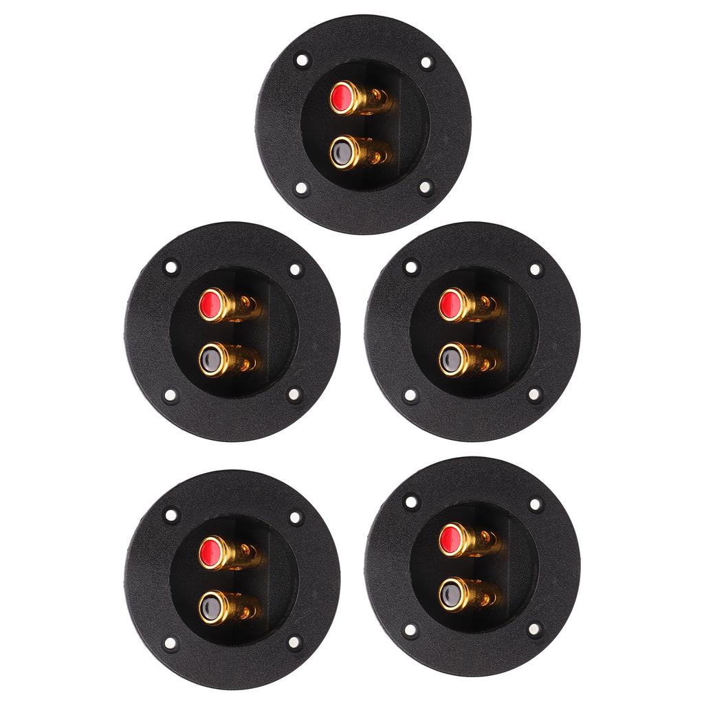 5Pcs 2 Way Stereo Speaker Box Terminal Cup Double Binding Posts for Car RV Yacht Audio