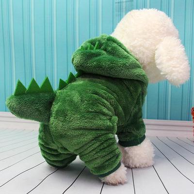 Dinosaurier-Verwandlung Vierbeiniger Hunde-Outfit - Dickes & Warmes Haustierkostüm