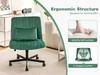Modern Office Chair – Height-Adjustable Swivel Chair without Armrests with Quiet Casters & Cushion – Fabric Office Chair for Study & Living Room