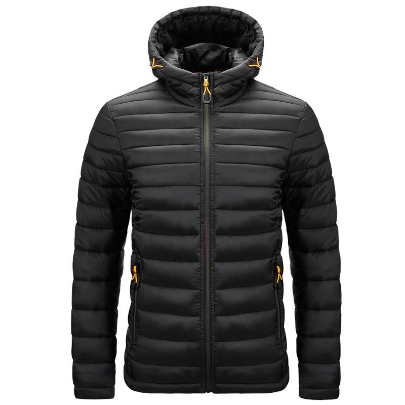 Autumn and Winter Men's Large Size Hooded Cotton-padded Jacket Lightweight Coat Cotton-padded Men
