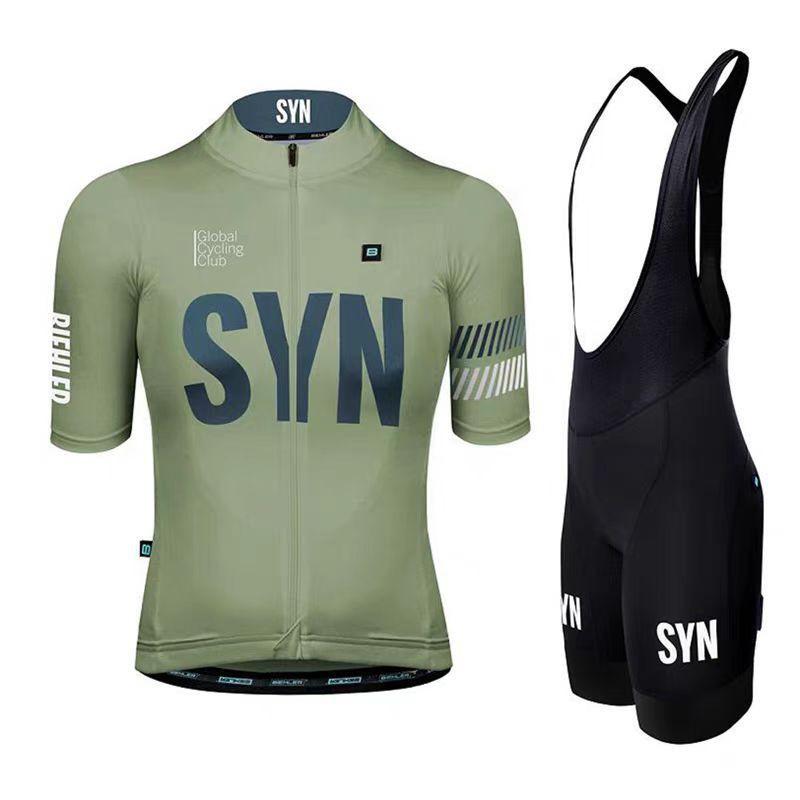 Set Completo Maglia e Pantaloncini da Ciclismo Uomo Traspirante Asciugatura Rapida Outfit per Bici da Strada Equitazione all'Aperto