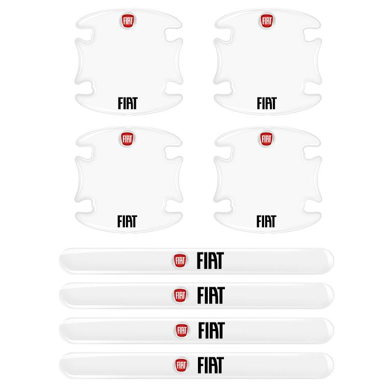 4/8 Pièces Film Protecteur Transparent pour Poignée de Voiture Autocollants de Porte de Voiture Pour FIAT Punto Tipo abarth Ducato Grande Panda 500 500L 500X