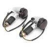 2pcs Universal Motorcycle Turn Signal Lamp Yellow Light High Visibility 12V 10mm 0.4in ThreadWhite