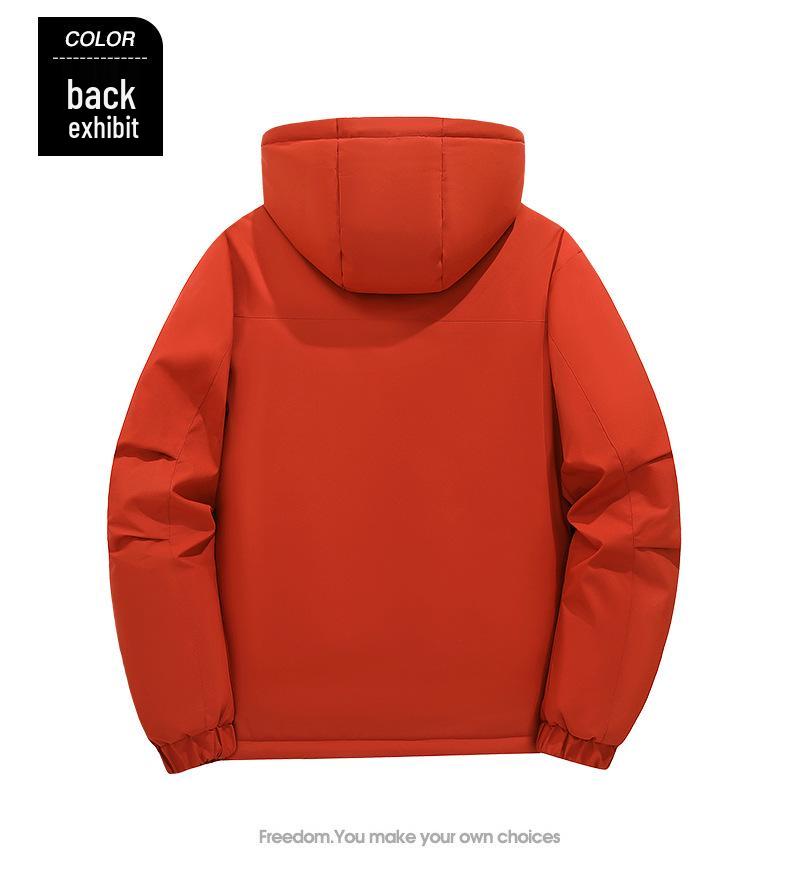 Unisex Graphene Windproof Jacket: Thick, Warm, Solid Color for Outdoor Sports & Mountaineering