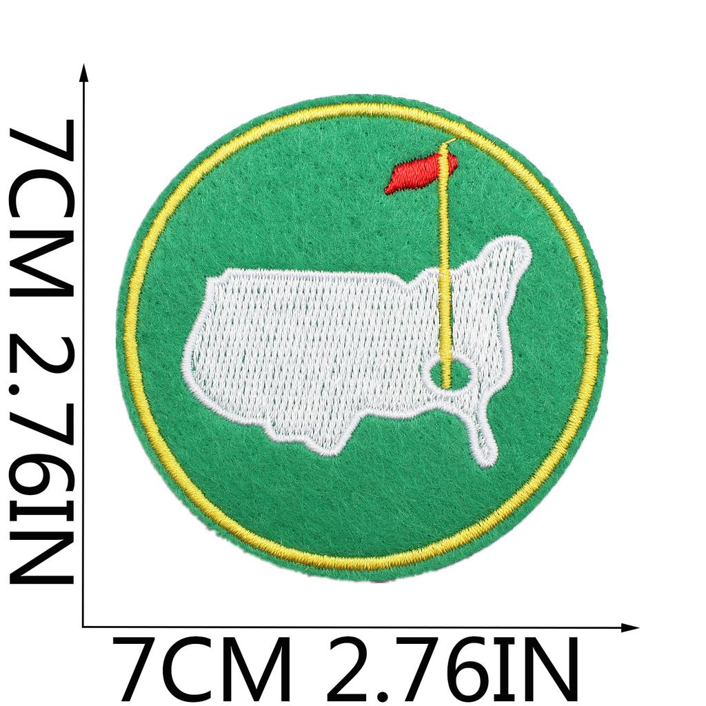 Sports Ball Embroidery Cloth Sticker Golf Patch Sticker Bag Decoration Gold Silk Embroidery Club Computer Embroidery Chapter Boy