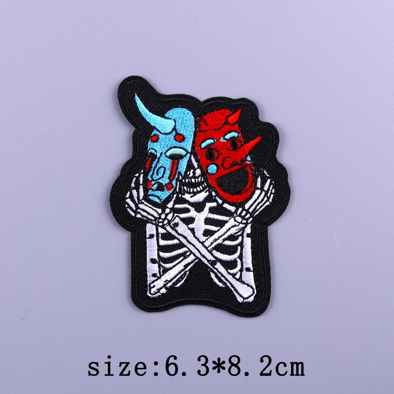 

Панк Нашивка Приутюживаемая Вышитая Нашивка Для Одежды Термоадгезивная Нашивка На Одежду Рок Байкерская Нашивка Для Одежды Липучка