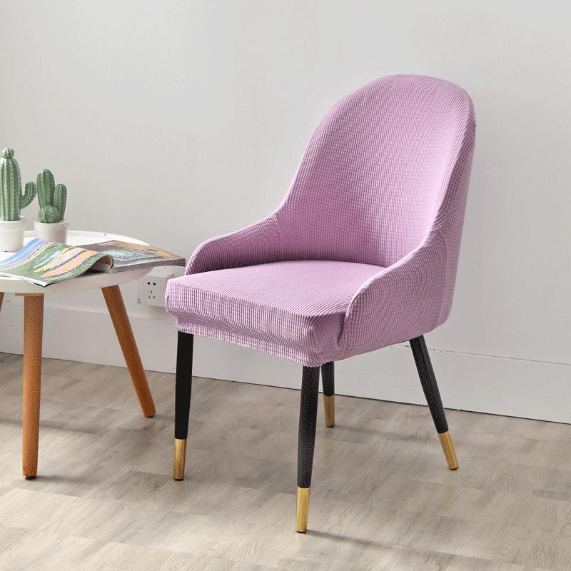 European Leather Dining Chair Cover with Curved Backrest, Thickened Universal Design for Household Chairs and Stools