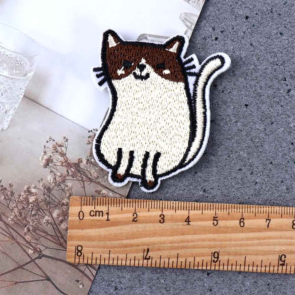 Iron On Kitty Jeans Jacket Embroidered Clothes Embroidery Clothes Decoration Patches Badges Appliques Sewing Fabric