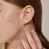 CRANNE 14K GF Rowlet White Ring Earrings C24EGF152