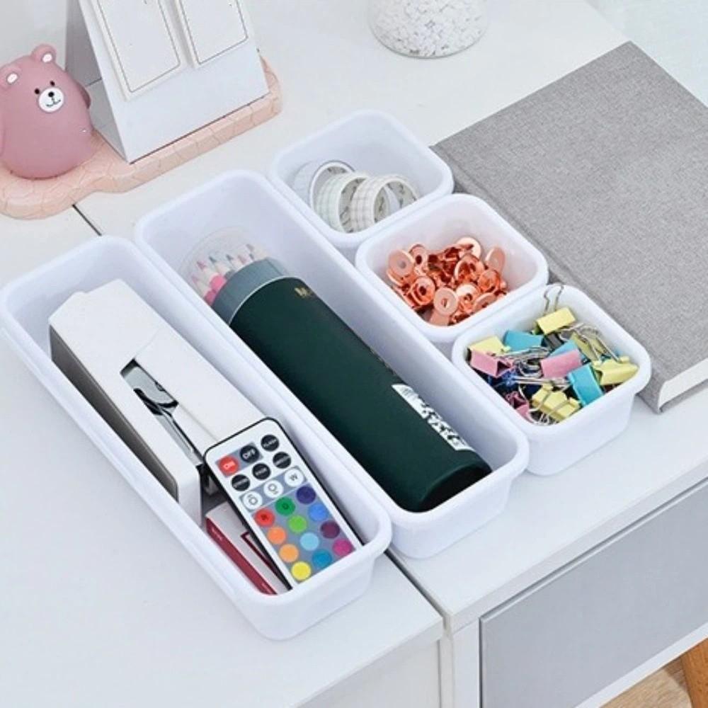 8PCS/SET Large Capacity Drawer Organizer Boxes Plastic Sundries Divider Holder Bathroom