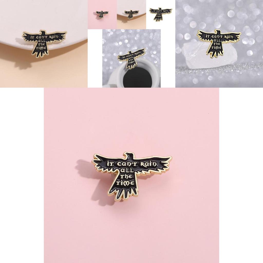 Eye-catching Colorful Eagle Bird Shaped Pin Charming Alloy Brooch For Men And Women