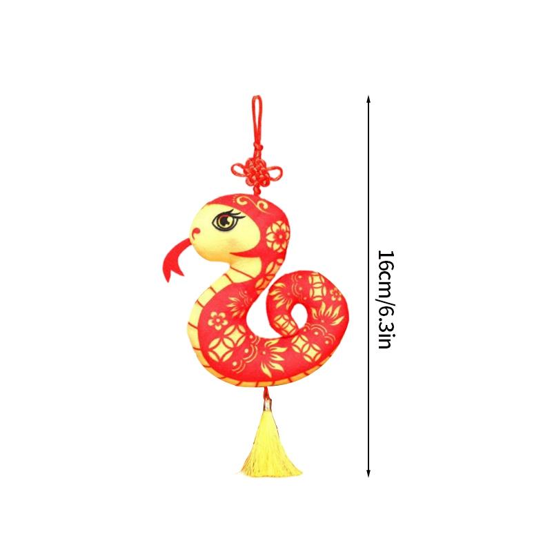 Red Chinese Knots with Tassels Good Fortune Tree Ornaments 2025 Year of Snake Lunar Year Hanging Pendants Spring Festival Decor