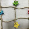 Colorful Star Parrot Climbing Net Hanging Bird Stand Net Creative Bird Cage Toy  Indoor