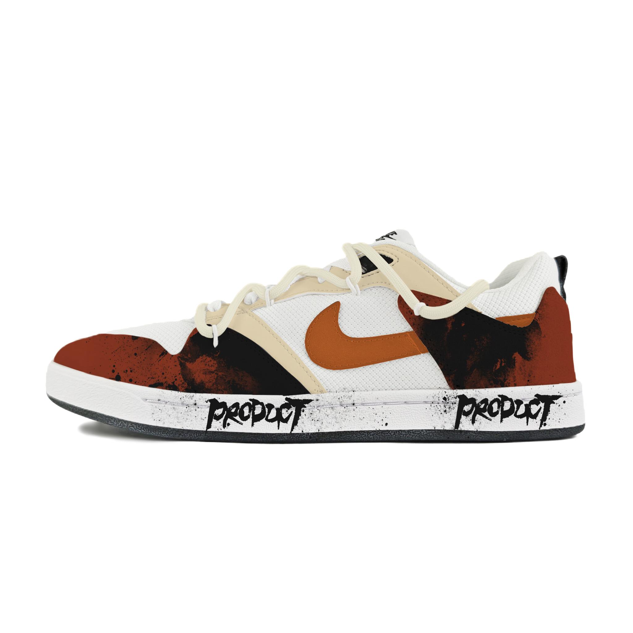 

Nike SB Alleyoop Abrasion Resistant Low top Skateboard Shoes Men s White Black Orange CJ0882-100(Team352-) 44