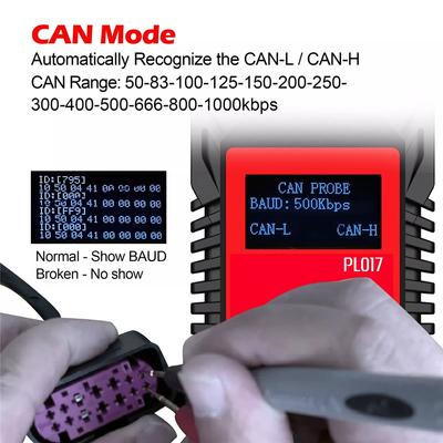 New WOYO PL017 CAN LIN PWM Tester Automatically Recognize CAN-L CAN-H, Read Baud