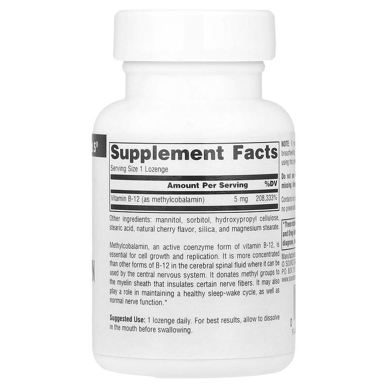 MethylCobalamin, Cherry, 5 Mg, 60 Lozenges