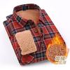 Autumn/winter Cotton Shirt Trend Plaid Lamb Wool Thickened Plaid Warm Shirt for Men