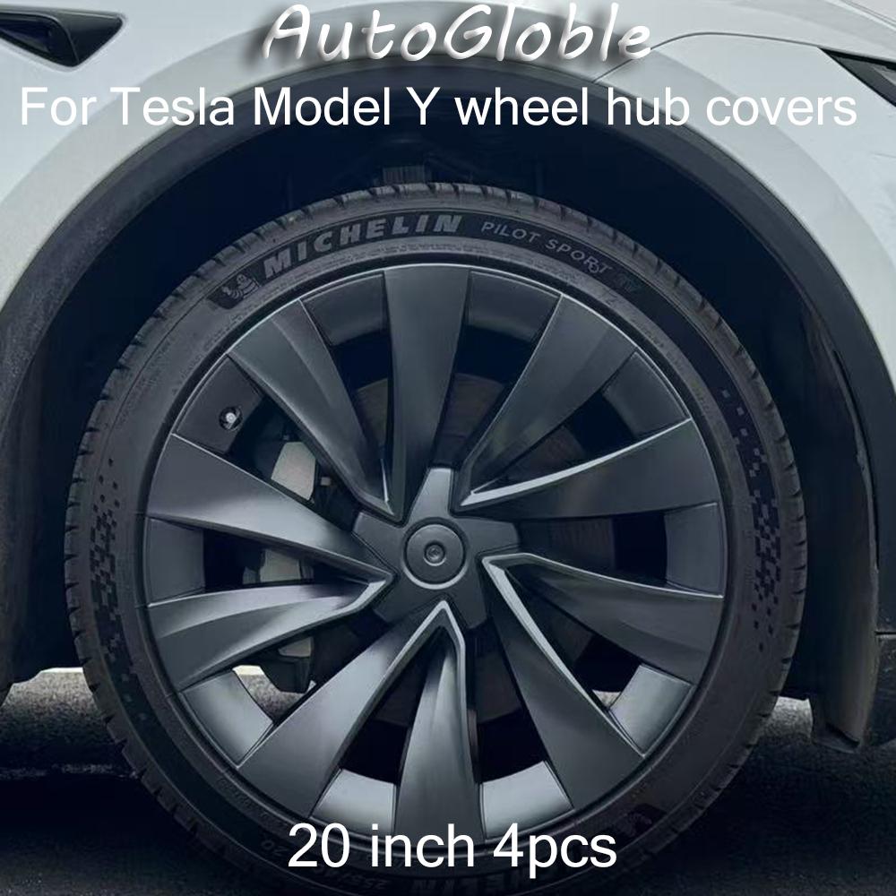 Wheel Covers for 4pcs Model Y Juniper 2025 Wheel Cover 20 Inch Wheel Trim Covers Tesla Accessories Wheel Rim Protector Cover