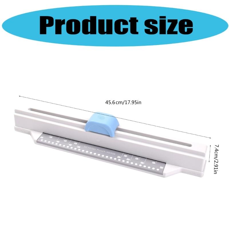 30 Holes Punchersliding Light Duty Paper Punch Portable Hand Hold Large Capacity 5 Sheets Round Hole Punch Paper Punch
