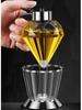 Diamond Glass Press-Type Oil Pot - Transparent, Exquisite Design, Visible Colors