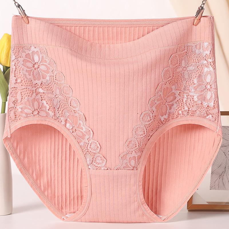 Women's High Waist Panties Cotton Breathable Underwear Briefs Ladies Underpants