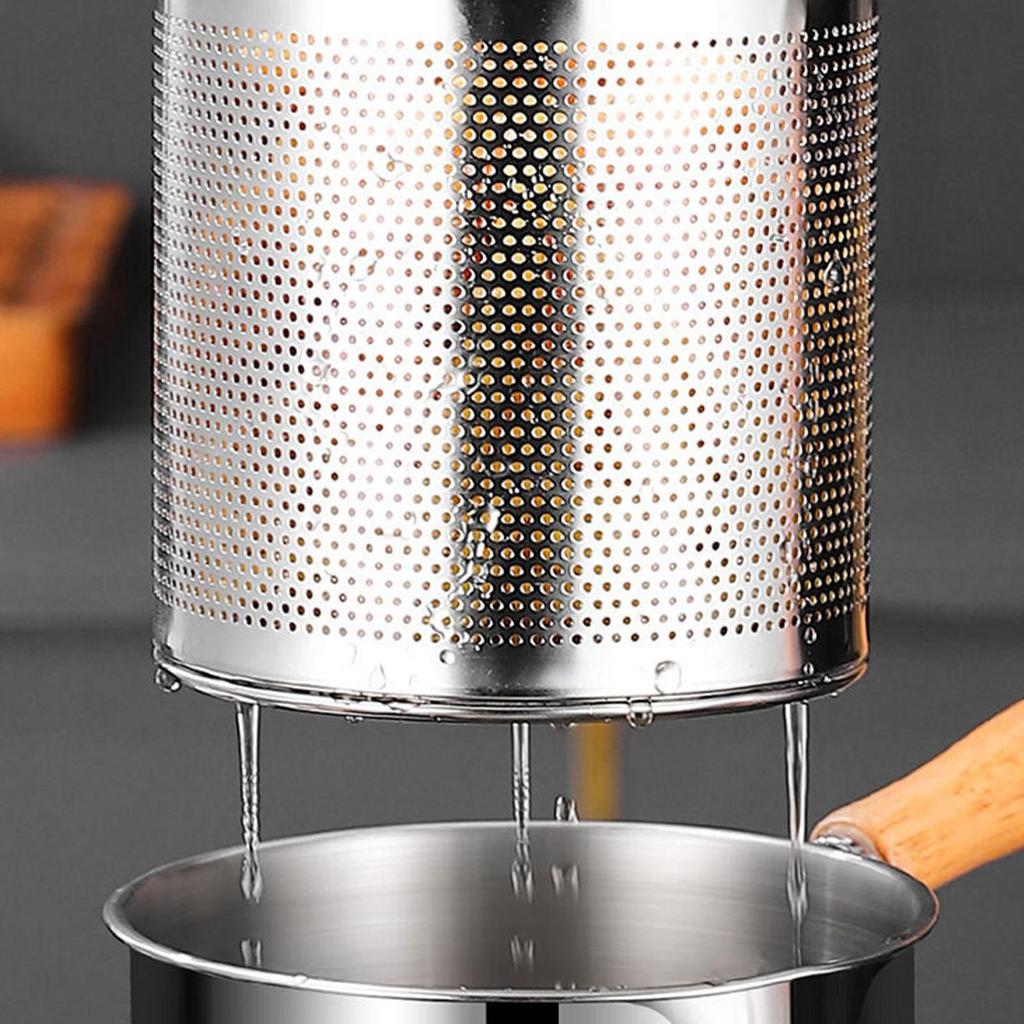 Deep Frying Pot Kitchen Fryer With Strainer Stainless Steel Tempura Fryer Pan Fry Pot Chicken Fried Chicken Cooking Tools