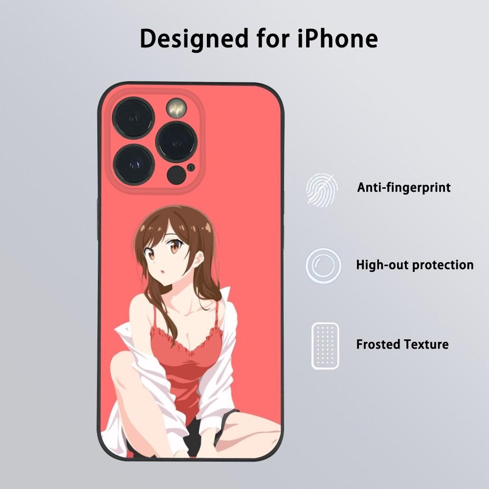 Anime Chizuru M-Mizuhara Phone Case For iPhone 16 15 14 13 Pro Max Plus Mini Frosted Soft Shell Funda Shockproof Cases