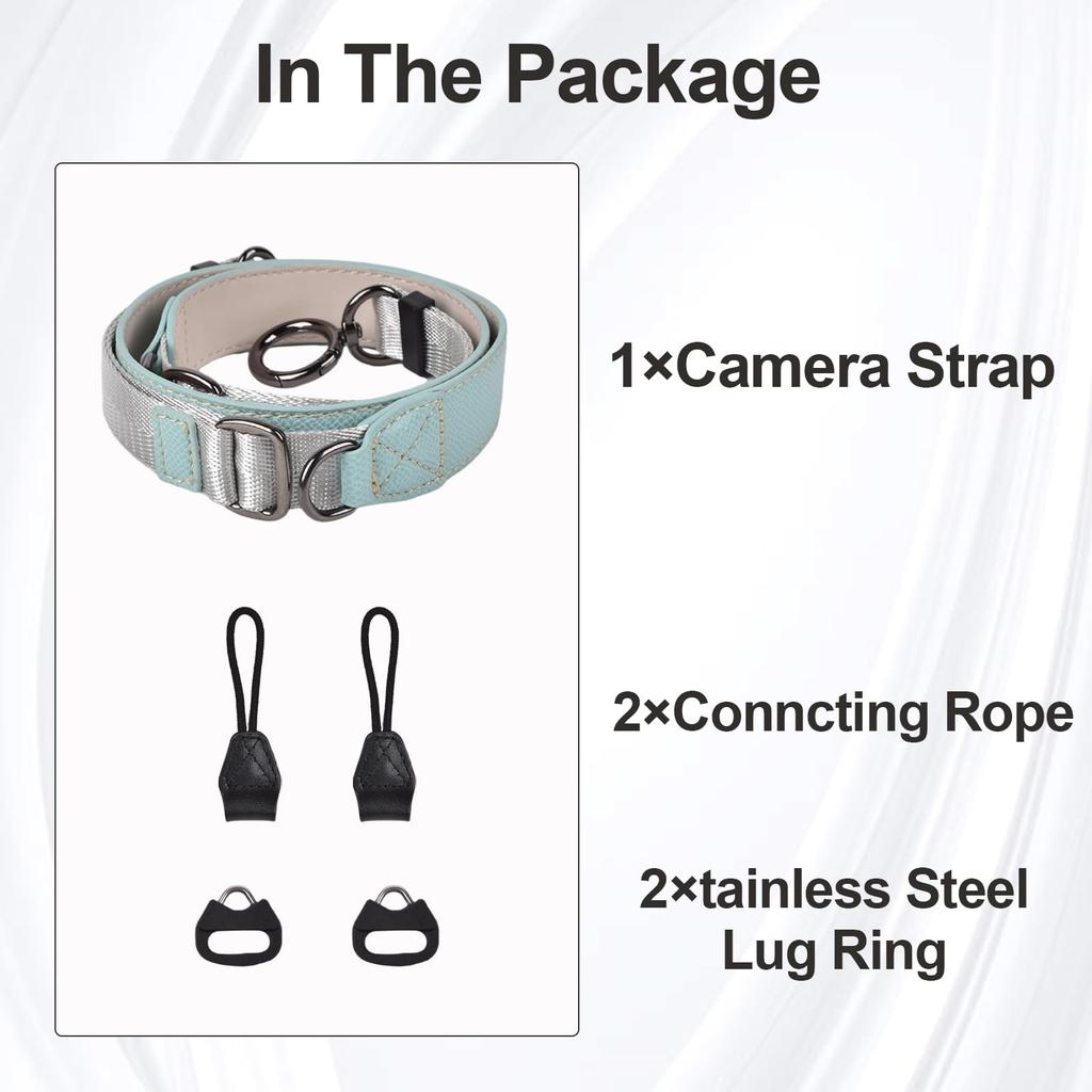 VOVMOEYA Camera Camera Neck Strap with Triangle Ring for and Compatible with Fuji Compact and Mirrorless Total Crossbody or Neck Strap with Drop PU