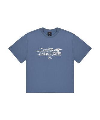 Opeunyadeu(Owai) Vanish Typo Logo T-Vintage Blue