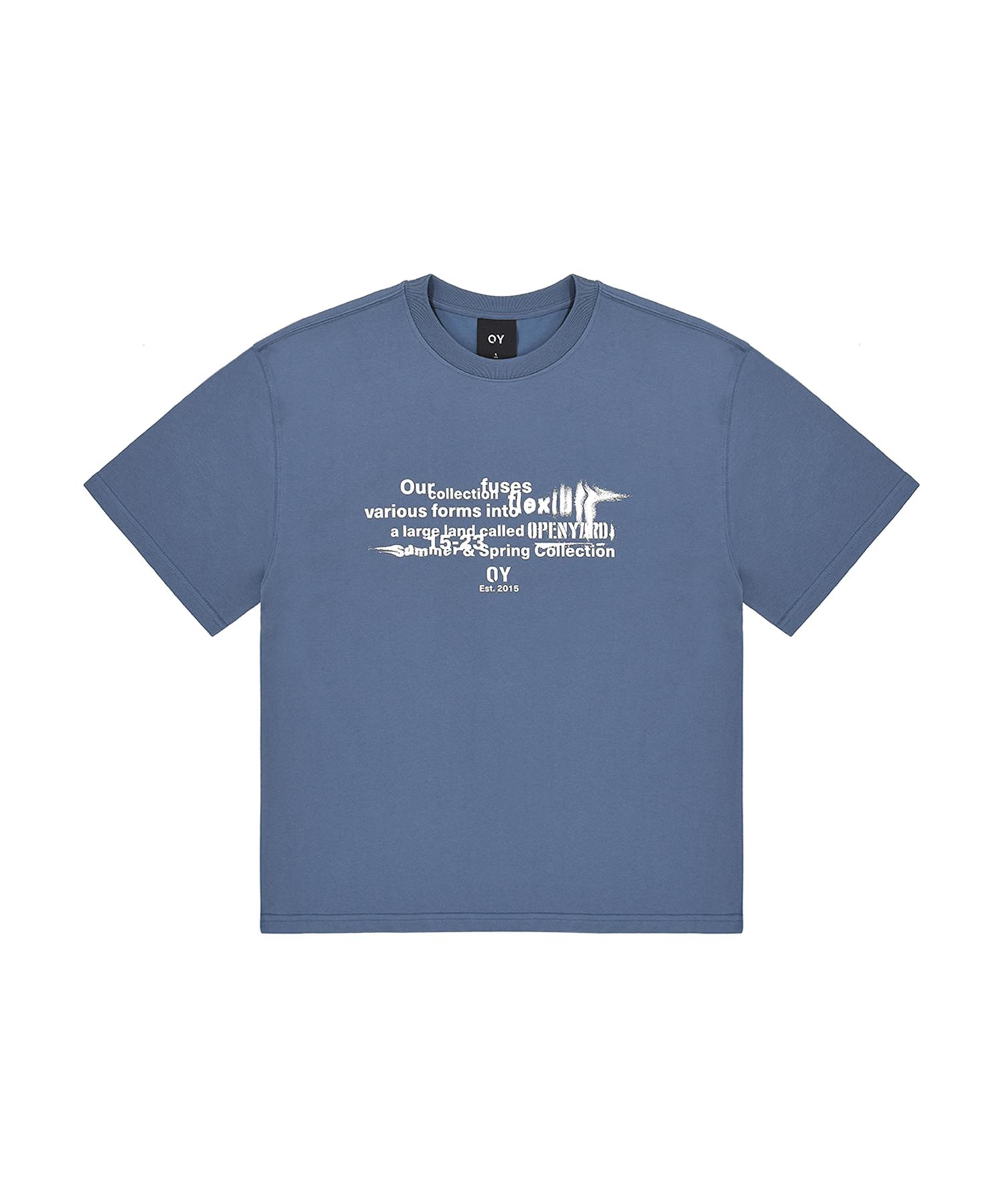 Oy Vanish Typo Logo T-Vintage Blue Vintage Blue/2Size