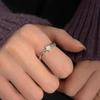 925 Sterling Silver Rhinestone Star Ring for Women, Personalized Simple Band, Stylish Fingertip Accessory.