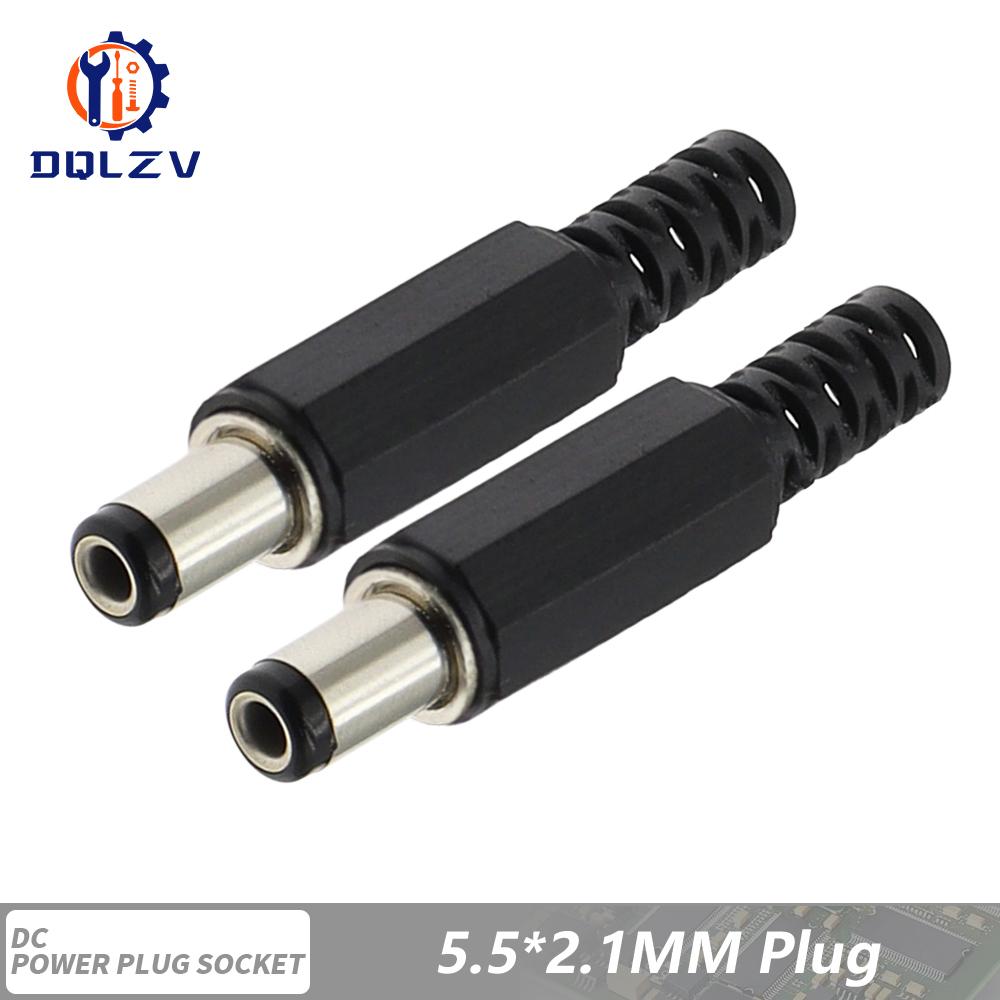 DC Connectors 5.5x2.1mm 3.5x1.3mm DC Power Female Jack Socket Nut Panel Mount DC Power Adapter Connector DC-099/005/022B/25M
