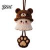 Holiday Party Favors Halloween Crochet Ghost Hanging Decoration Handmade Ornament for Car Cartoon Pendant Rearview Mirror Knit Yarn Decor