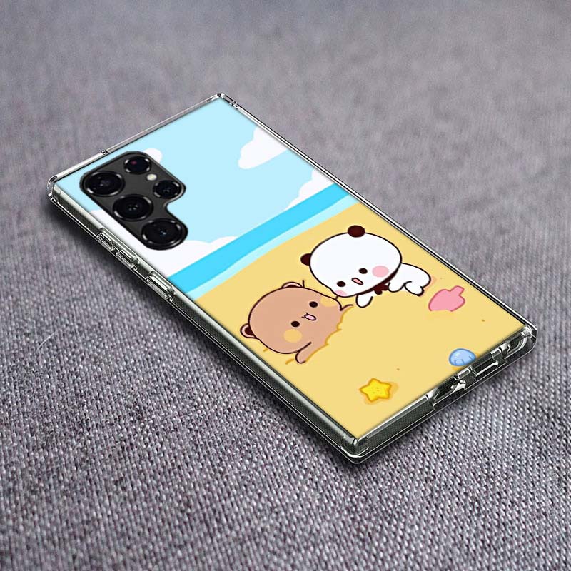 Cute BuBu DuDu Phone Case For Samsung Galaxy S24 S23 S21 S20 FE S22 S26 Ultra S25 Edge S10 Plus Cover Clear TPU Capa Shell Coque