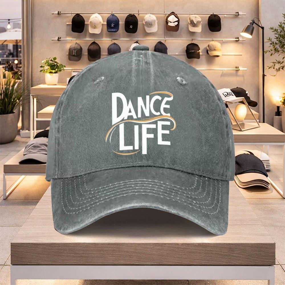 DANCELIFE Logo Baseball Cap  Lightweight Adjustable FlatBrim Hat for Unisex  Women Spring Summer Valentines Day