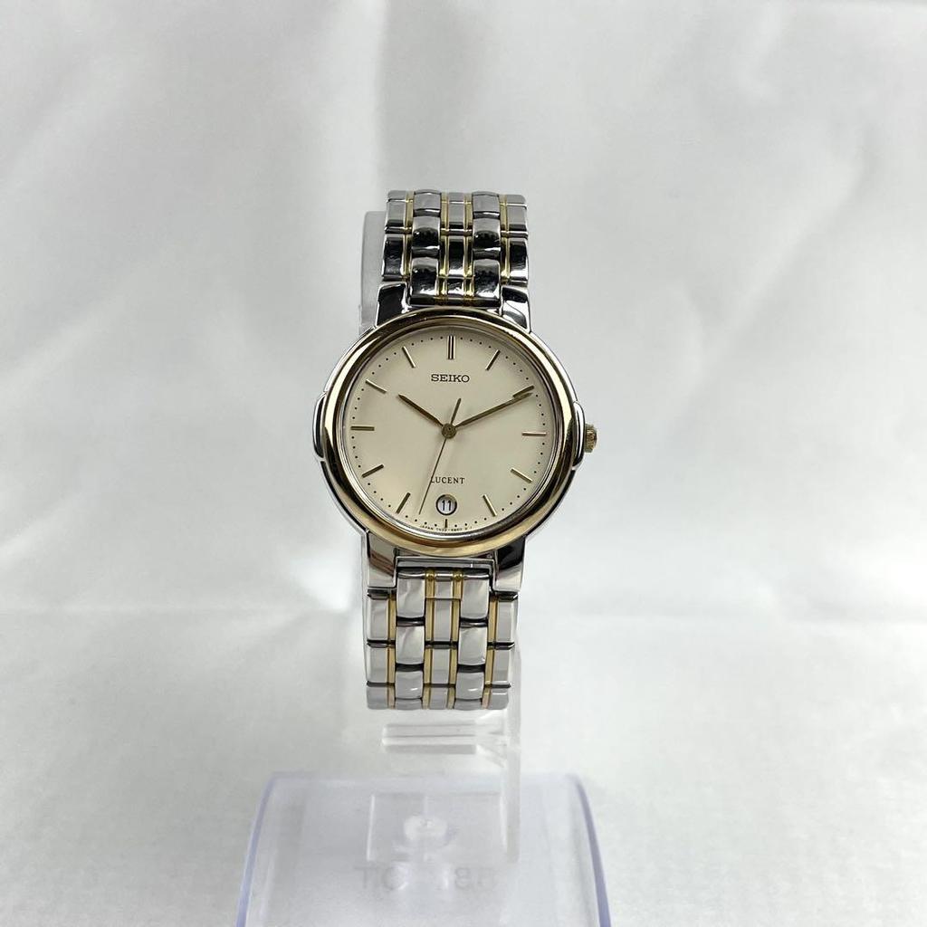 [USED] Operation/Battery SEIKO Lucent Watch Quartz Date Gold