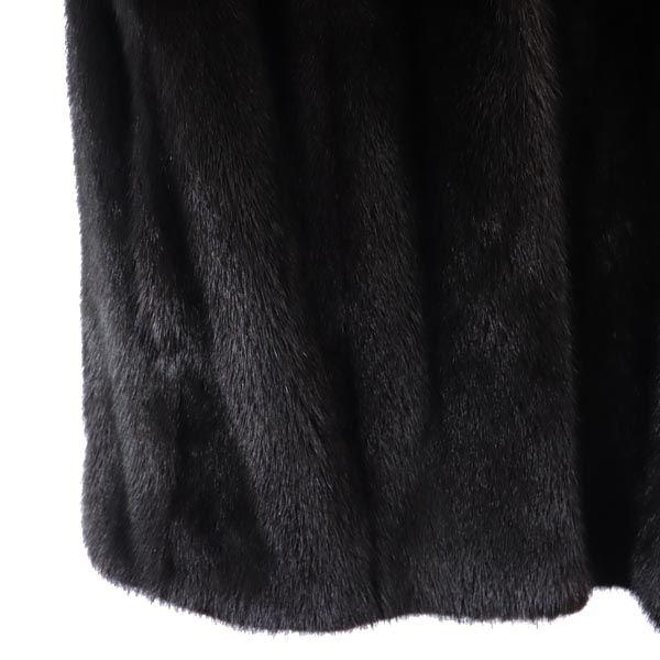 SAGA MINK Long Sleeve Fur Fur Coat 11 Brown Women Used