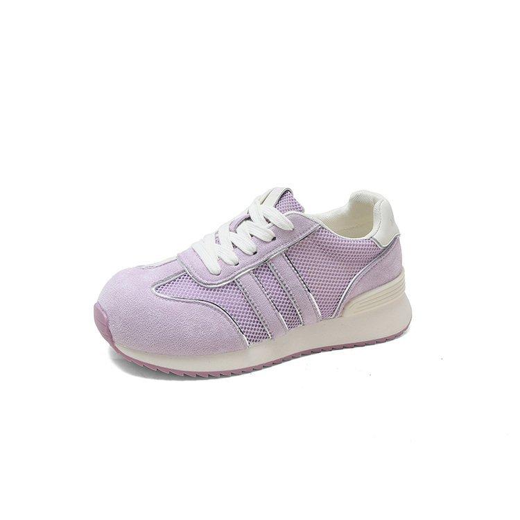 

Сетчатые дышащие кроссовки на толстой подошве, женские, новинка лета 2025 года, новые, ретро, универсальные, повседневные, спортивные, уродливые и модные 40 лавандовый