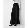 ELLE Women's Black Wool Blend Wide-Leg Casual Pants